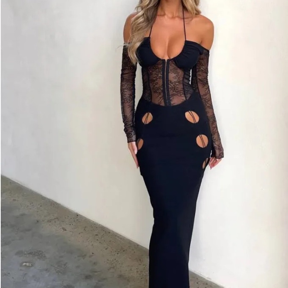 OUTCAST AKARI MAXI DRESS BLACK XXS